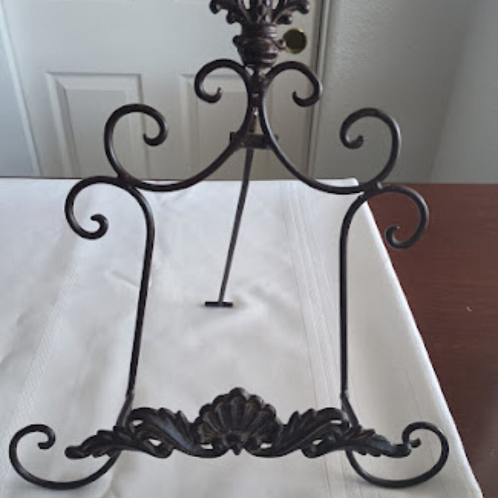 Brushed Brown Metal Easel for Countertop Cookbook or Art Display